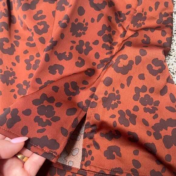 NWT a new day brown leopard prints tank top Size Small #73 - Picture 6 of 7